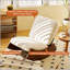 Chaise berçante confortable, tissu d'ameublement de haute qualité, structure en bois massif, parfaite pour les chambres à coucher et les salons, ensemble de 2-539804891-539804890