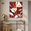 Art abstrait sur toile Maroon Floral Dreams-104344387-104344401