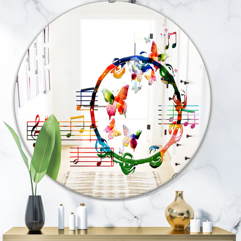 Miroir mural Music Notes III, 20 po x 30 p