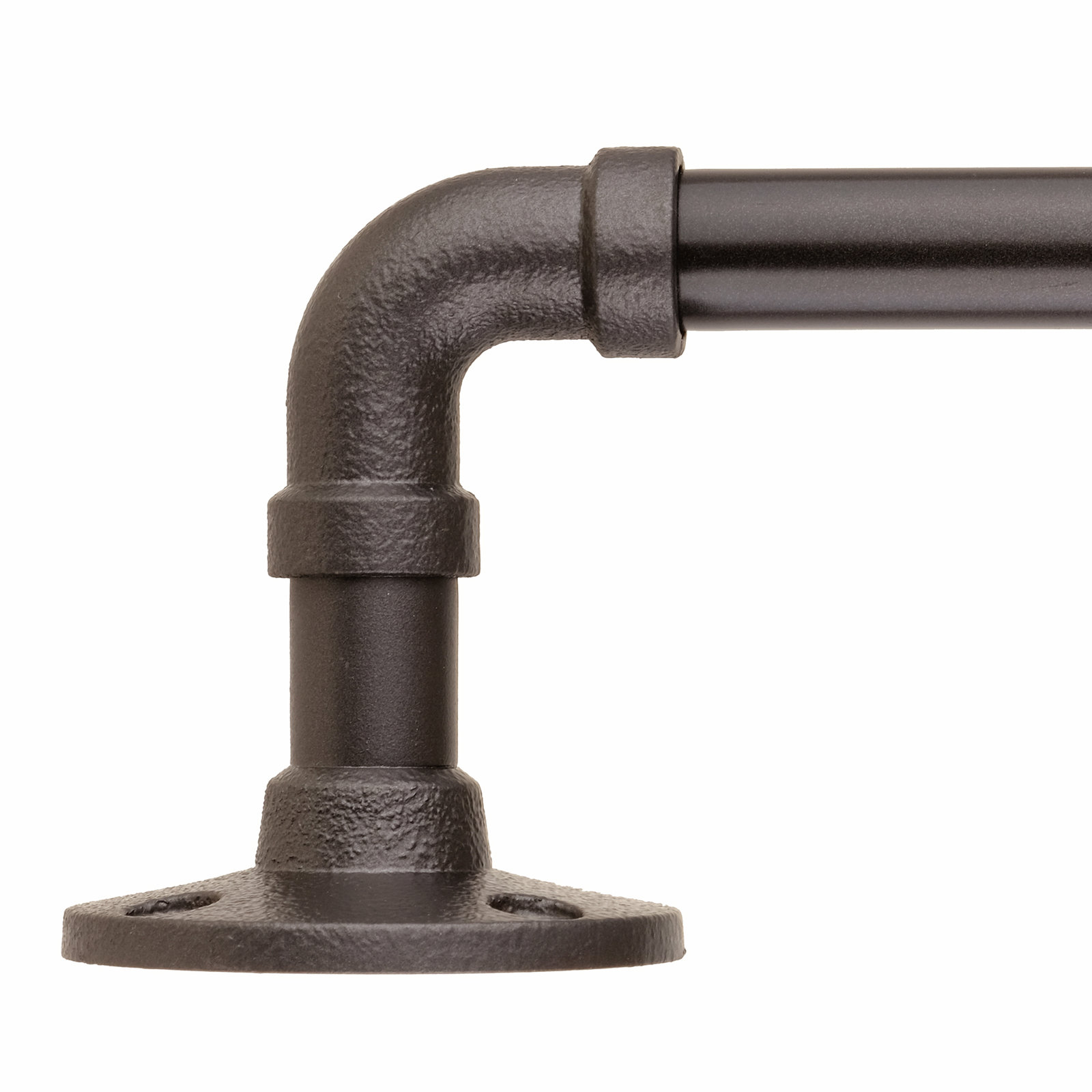 Pryer Metal Adjustable Single Curtain Rod, 28" - 48", Vintage Bronze