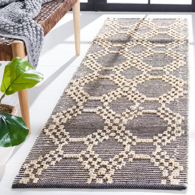 Tapis géométrique en jute / coton Aristia