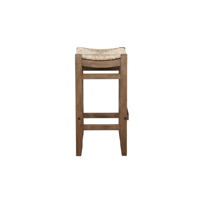 Tabouret carré en faux bois massif de 15 po Aston, Individual, Tabouret de bar (assise de 30 po de hauteur)