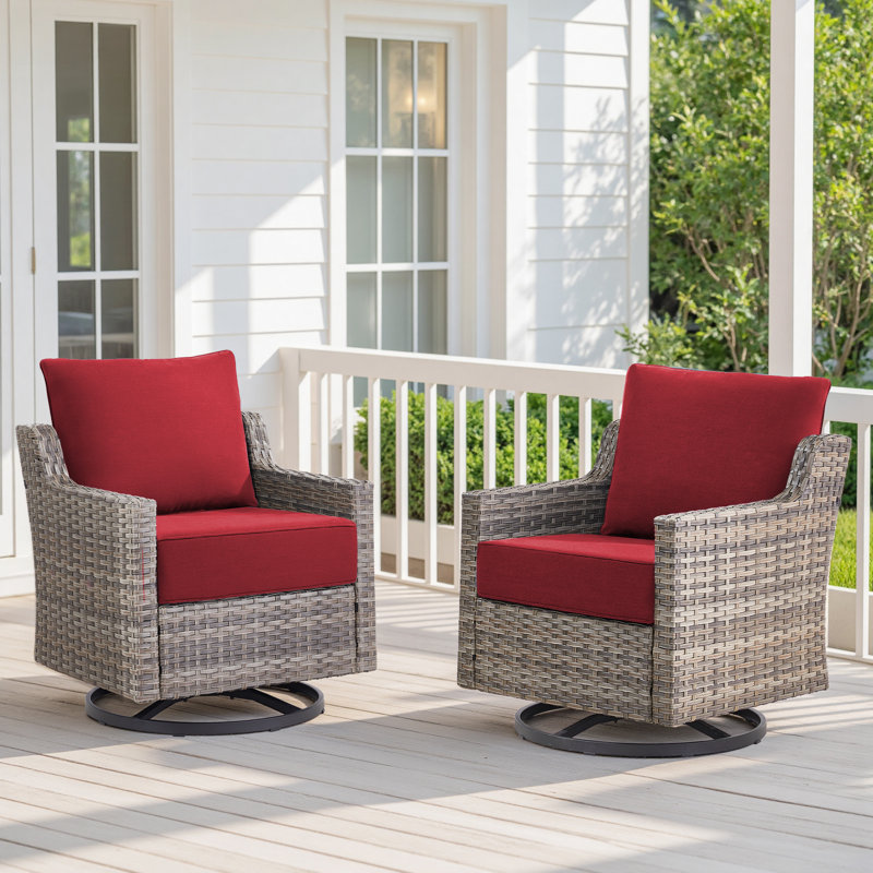 Outdoor Cushions For Patio Furniture,Outdoor Seat Cushion Set 24 X 24 X 6 Inch,Waterproof & Fade Resistant Outdoor Chair Cushions,Deep Patio Chair Cushion With Removable Cover