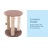 PETMAKER Cat Scratching Post - Scratcher Posts with Carpeted Scratch Pad Base and Perch - Furniture Scratching Deterrent for Indoor Cats-70897451