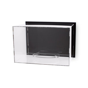 Tielo Sports Display Cases 37cm W 25.4cm D Rugby Plastic/Acrylic Ball / Puck Case