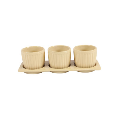 Brawner 3-Piece Pot Planter Set with Tray