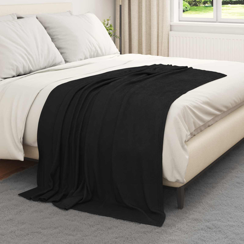 5.5-51 Throw Blanket, Black, 170cm x 130cm