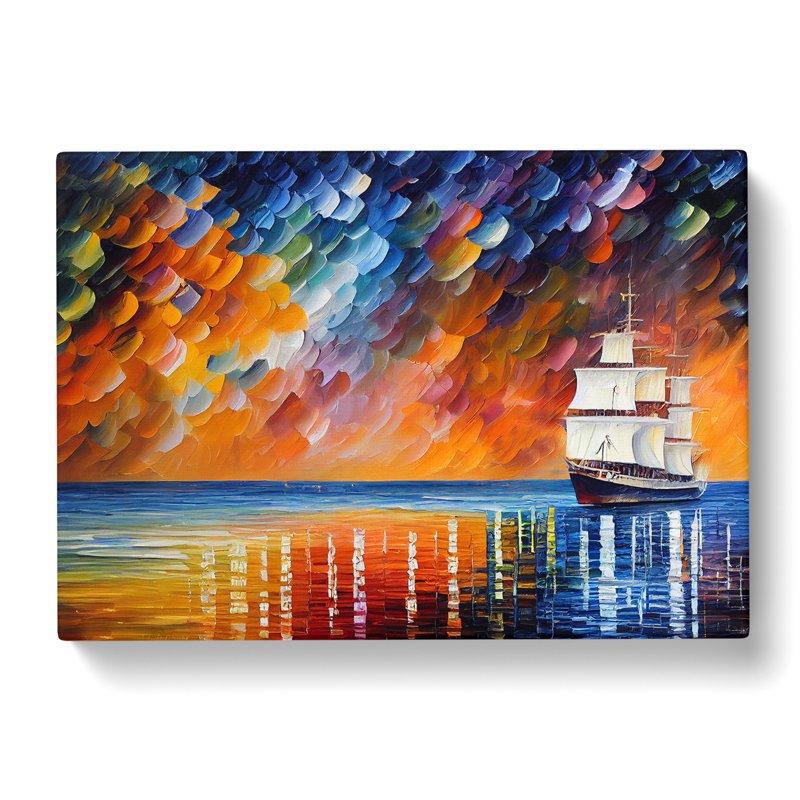 Ship On The Horizon - Wrapped Canvas, 50cm H x 76cm W x 3cm D