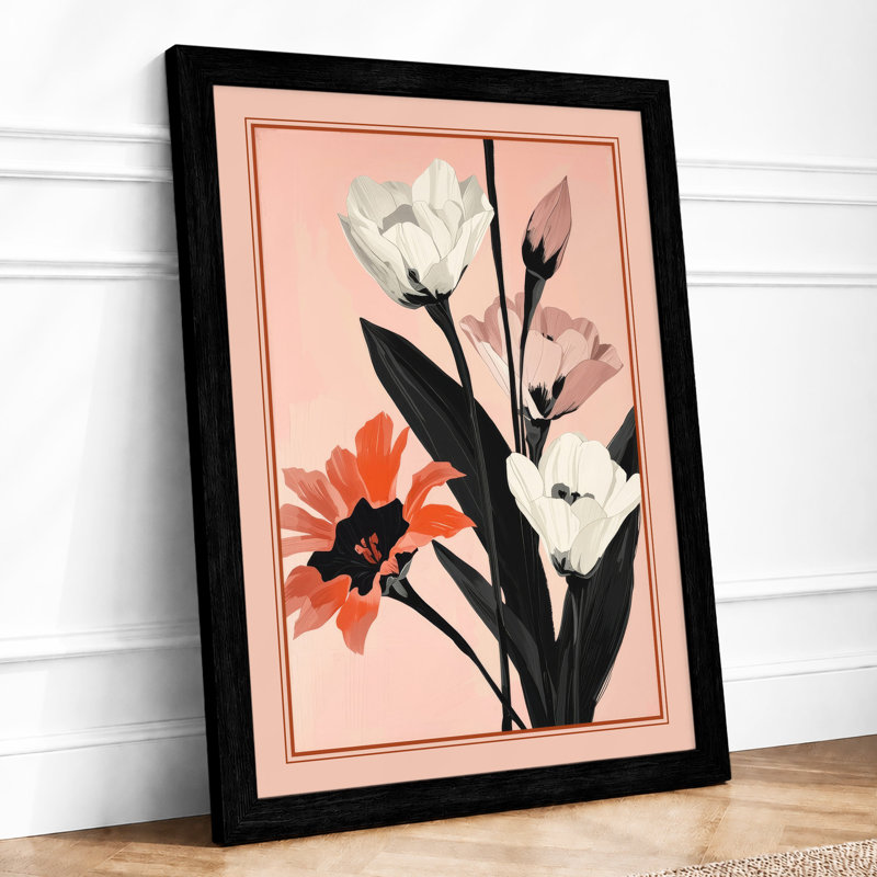 Study Botanical - Framed Print, Black, A3 - 42.0 x 29.7 cm