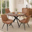 Ensemble de table de salle à manger 47,2 po avec 4 chaises rembourrées-131082355-131082354