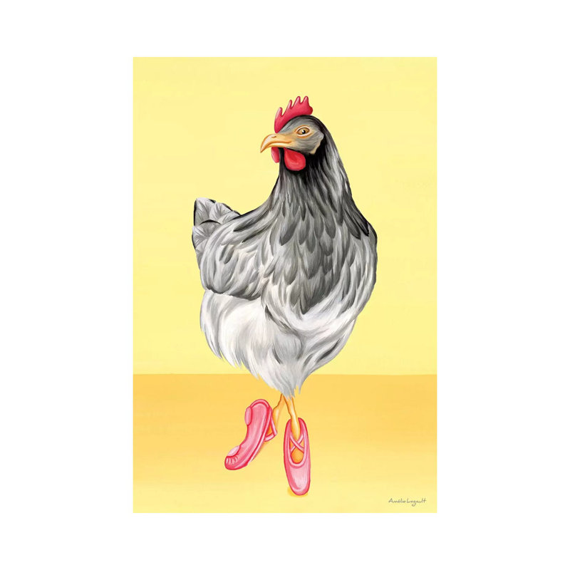 Hen Ballerina by Amélie Legault - Wrapped Canvas Gallery-Wrapped Canvas Giclée, 20.32 cm H x 30.48 cm W