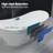 59"/67" Freestanding Bathtub, White Acrylic Soaking Tub with Chrome Drain, cUPC Certified-119733843