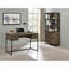Rustic Herringbone 2-Door Bookcase With Country Charm And Durable Construction