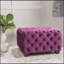 Repose-pieds rectangulaire capitonné en velours-502102904
