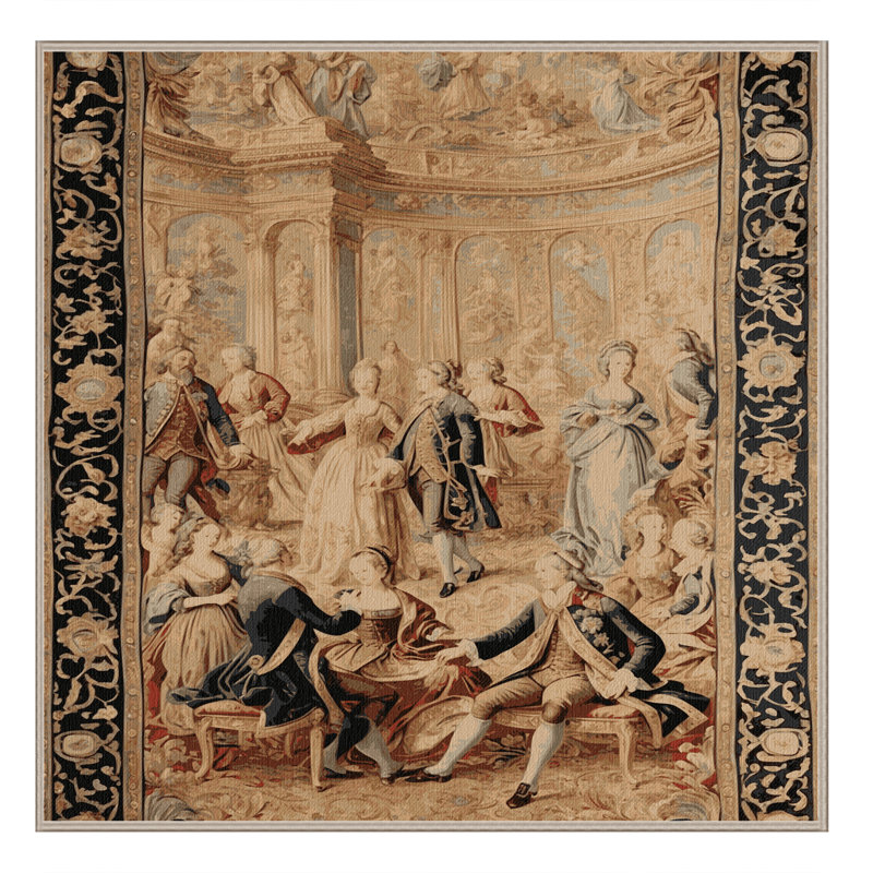 Tapis brun français lavable à la machine, Carré 3 pi