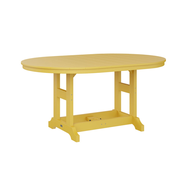 Table de salle à manger Berlin Classic, H 30,87 po x l 64 po x P 44 po, Jaune soleil levant