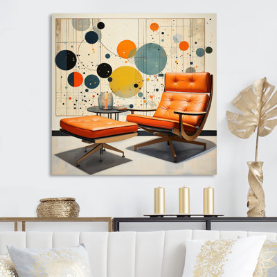 " Coral Mid Century Eames Elegance "