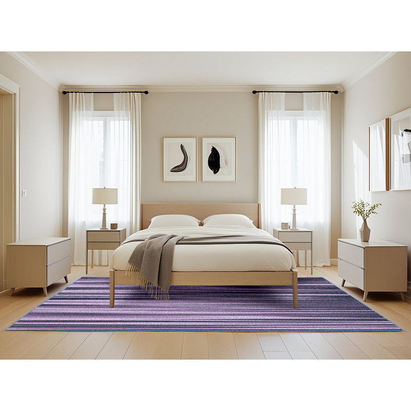 Striped Indoor Rug, Rectangle 5' x 8'