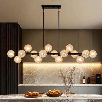 16 - Lights Bubble Chandelier Dining Room Chandelier Sputnik Light Fixture Glass Chandelier For High Ceilings