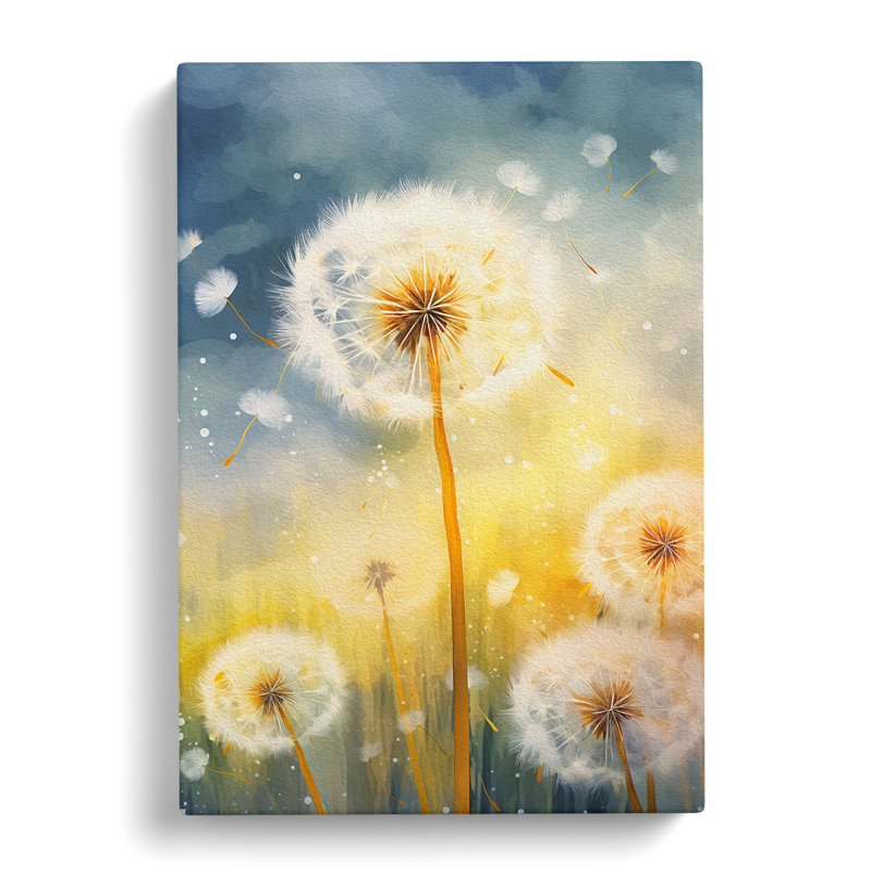 Dandelion Colour Field - Wrapped Canvas, 50cm H x 35cm W x 3cm D