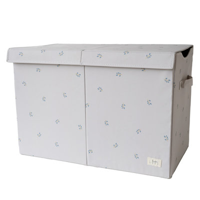 3 cuvettes de rangement en tissu recyclé avec couvercle - taupe bleuet