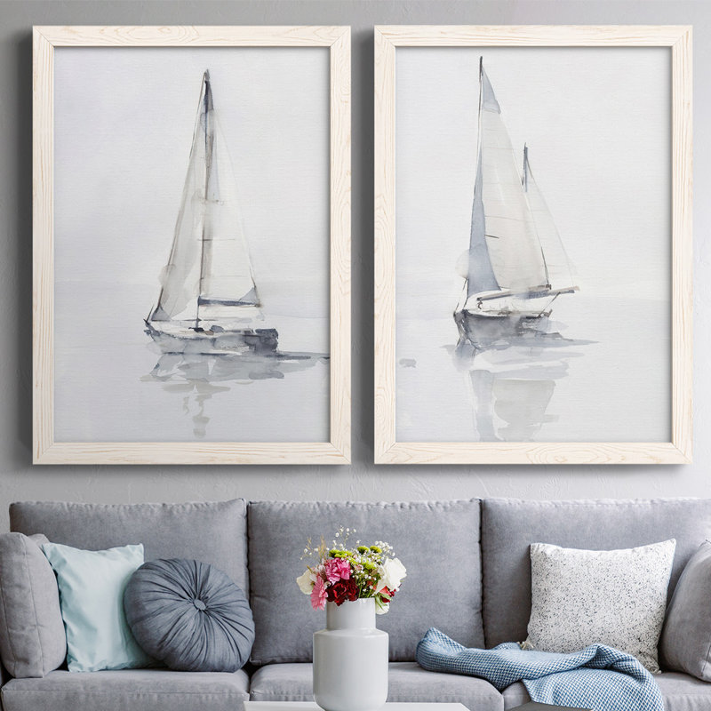 Toile encadrée Misty Harbor I-Premium - prête à être accrochée
