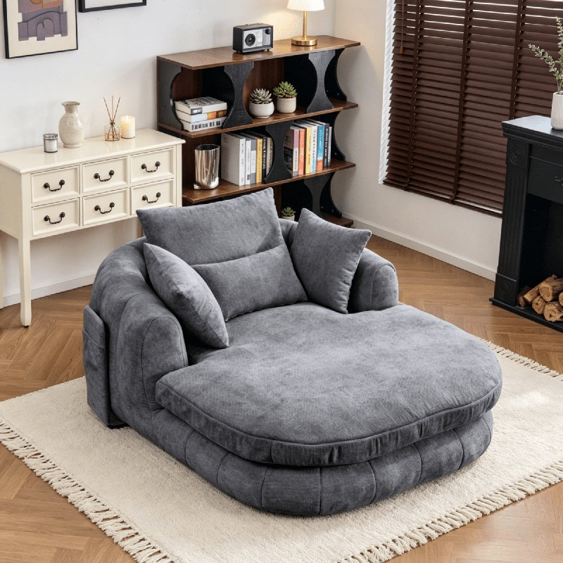 Upholstered Chaise Lounge, CSN-W5807S00004Grey991-1