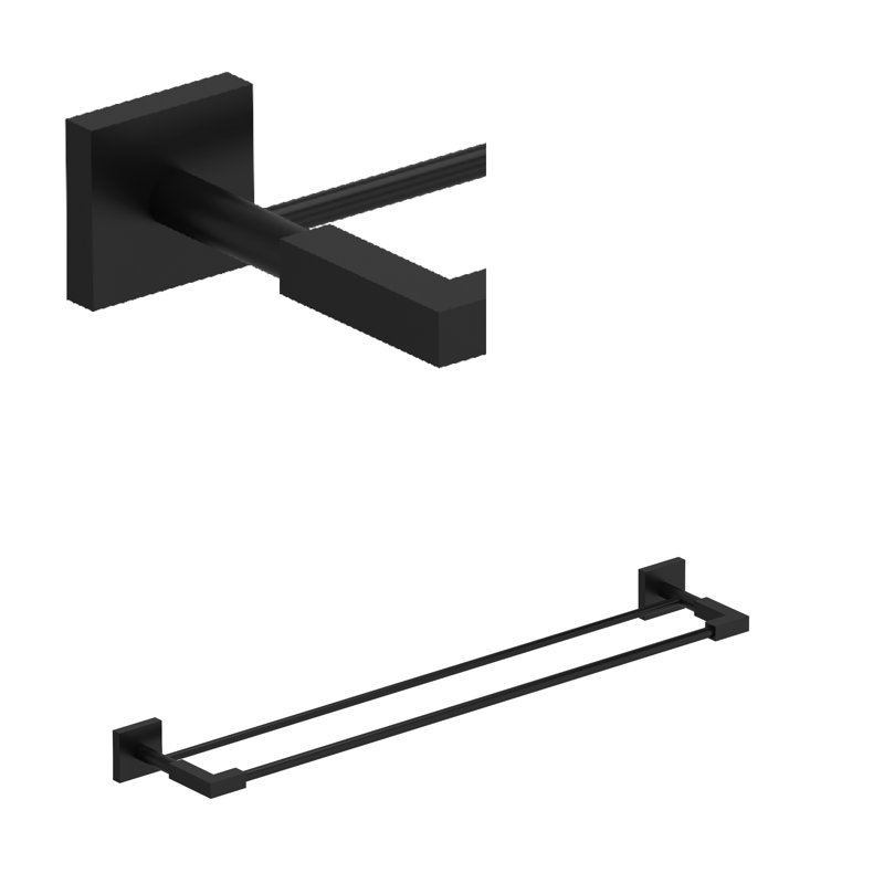 Kubik™ Double 24" Towel Bar, Black