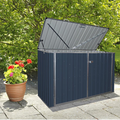 6 ft. W x 3 ft. D Metal Horizontal Storage Shed