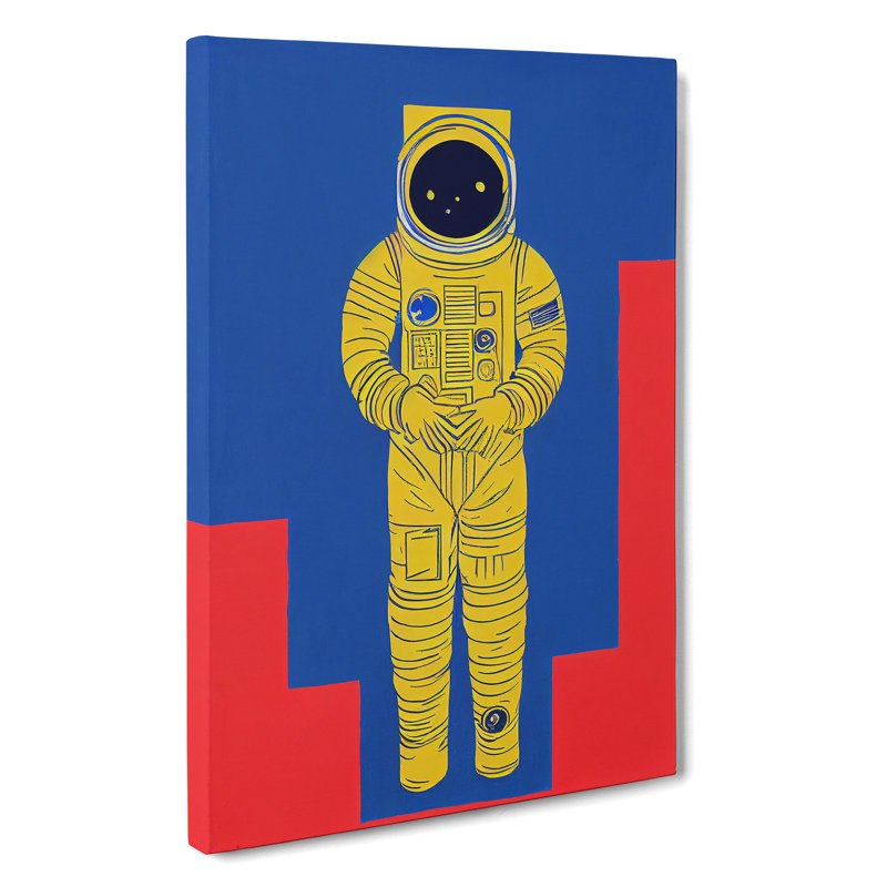 Astronaut Pop Art No.4 - Wrapped Canvas Print, 50cm H x 35cm W x 3cm D