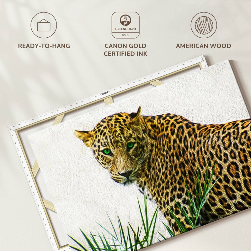 Brampt Wild Leopard, 34" H x 51" W