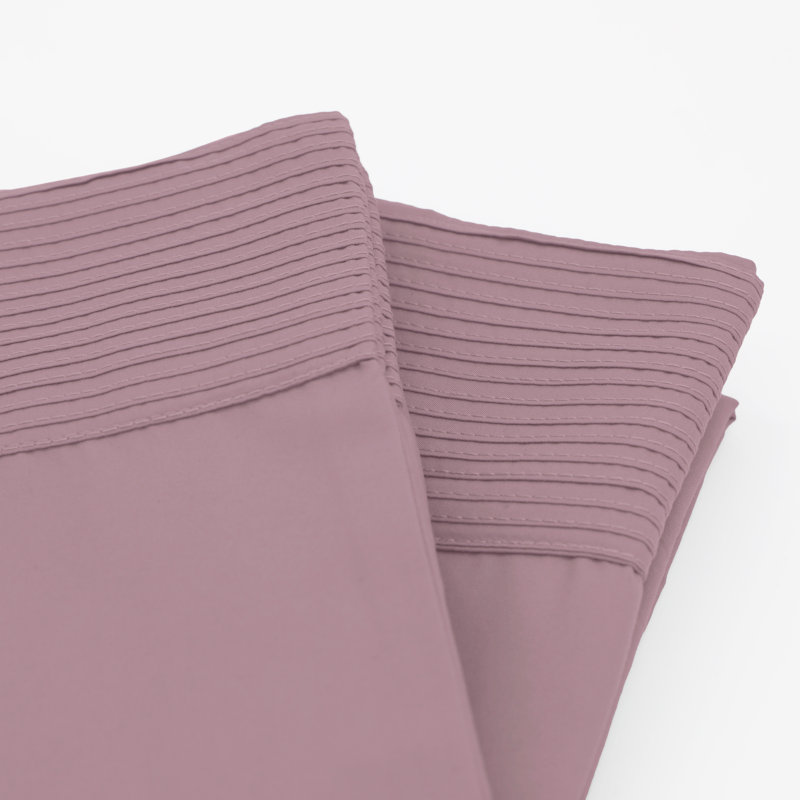 Deux taies d'oreiller à ourlet plissé en microfibre Eldon par Southshore Fine Linens, Grand, Lavande