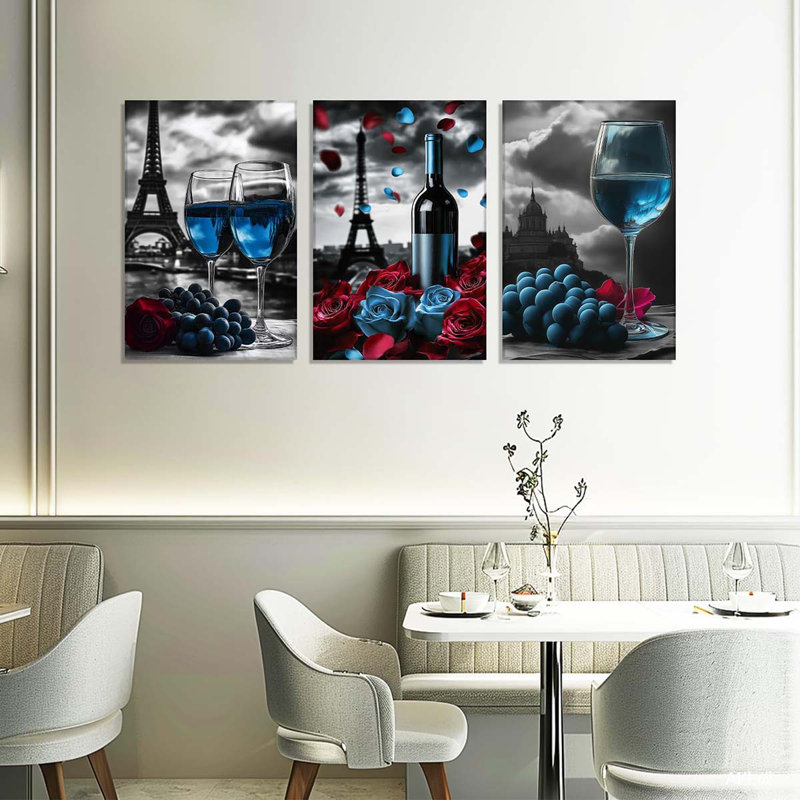 3 Piece Wrapped Canvas Print, 40 cm H x 30 cm W