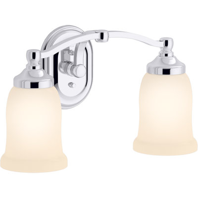 Bancroft 2 Light Indoor Bathroom Vanity Light Fixture, Position Facing Up or Down, UL Listed