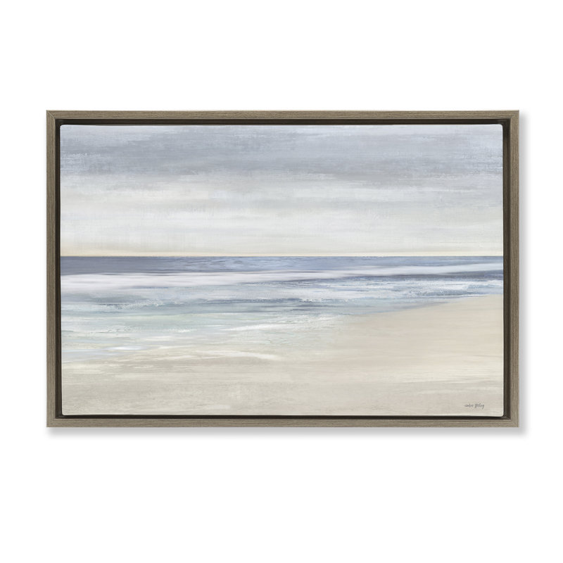 Toile flottante encadrée Subtle Beach par Amber Sterling, Cadre flottant orme Montalcino, H 21 po x l 31 po