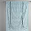 Store de rideau obscurcissant en coton à imprimé turquoise Honeycomb Ripple
