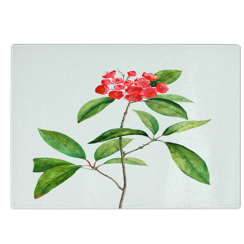 Glass Mountain Laurel Tree Flowers by Pierre-Joseph Redoute Chopping Board, 28.5 cm W x 20 cm L