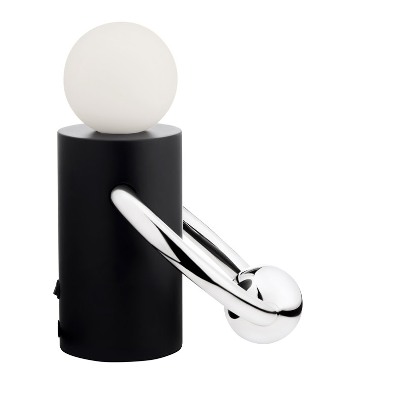 Septum LED Table Lamp, Matte Black/Chrome