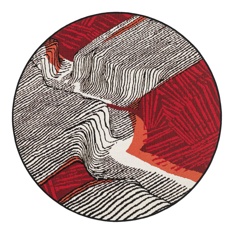 Echo Hower Indoor/Outdoor Area Rug, Round 4'1"