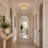 Aurevane 4-Light Dimmable Square Cage Fabric Shade Semi-Flush Mount Ceiling Light