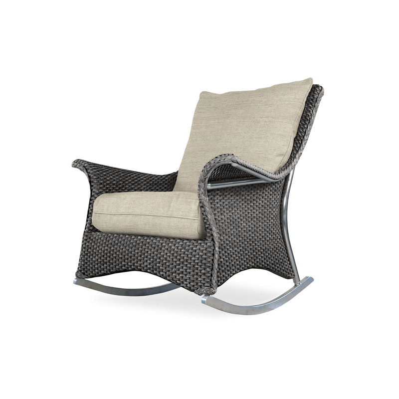 Mandalay Outdoor Chair, Bamboo Bay Sky, Hickory