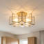 Plafonnier 2 lumières Putnam en laiton naturel-981906818