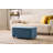 Stylish Blue Pouffe, 31.5 x 15.7 x 15.7 inches | Wooden Frame with 50% Cotton & 50% Polyester Fabric | 32 DNS Foam for Comfort, Easy Clean Fabric | Perfect for Living Room, Bedroom, and Modern Decor-334670424