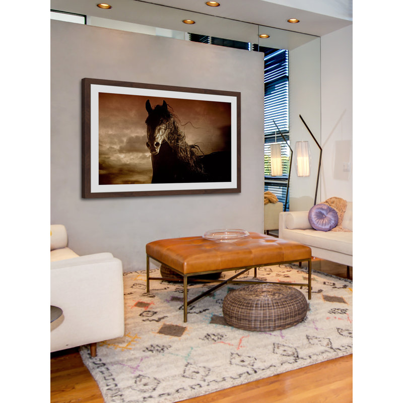 «Friesian Fire», reproduction encadrée, H 16 po x l 24 po x P 1,5 po