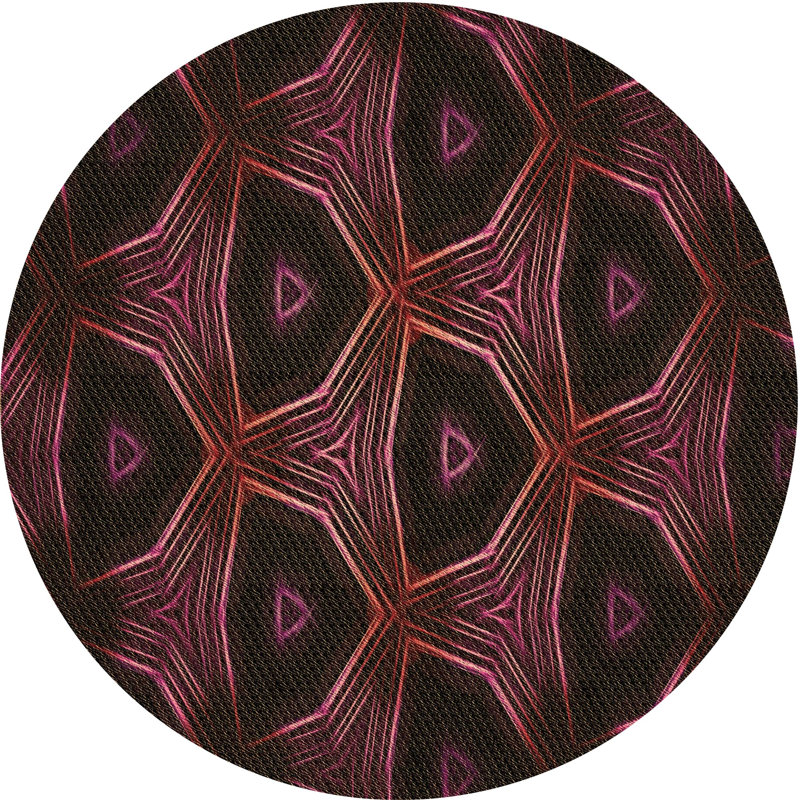 Abstract Indoor Rug, Round 8'