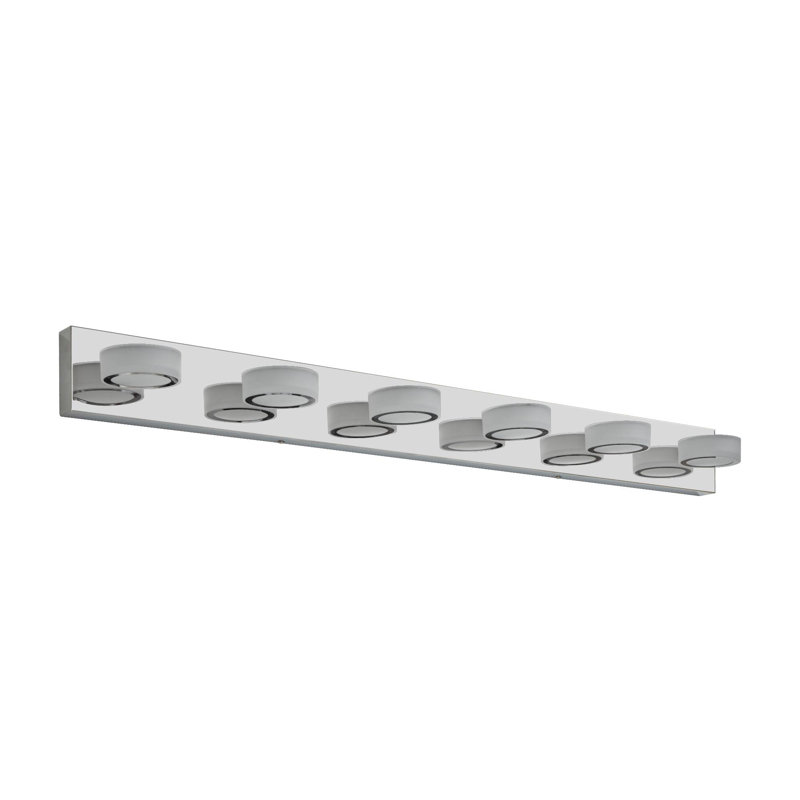 45-inch Modern 6-Light LED Vanity Light, Stylish Chrome Wall Light for Mirror, Shower, and Bathroom Decor, 6, Chrome