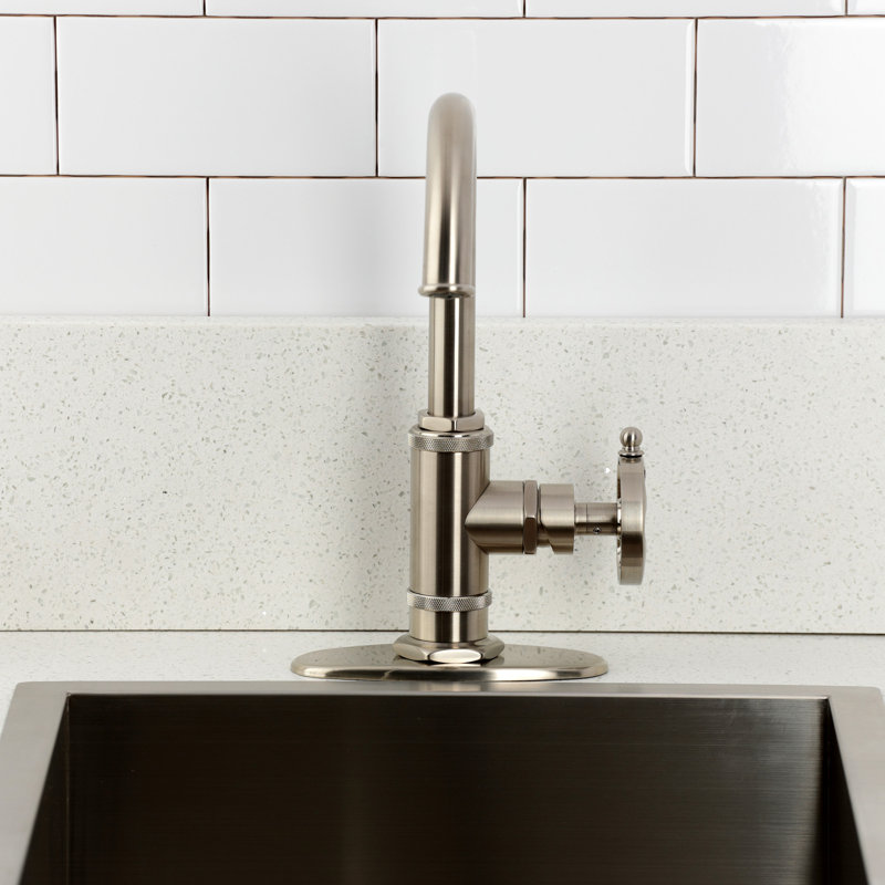 Kingston Brass Belknap Single-Handle 1-Hole Deck Mount Bar Faucet, Brushed Nickel