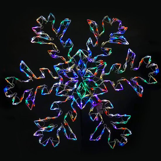 Flocon de neige changeant de couleur avec affichage RVB