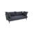2-Piece Black Outdoor Sofa Set With Tray Table