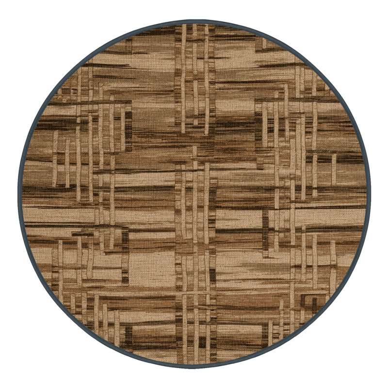 Washable Mat Patterns Hawaiian Area Rug, Round 3'